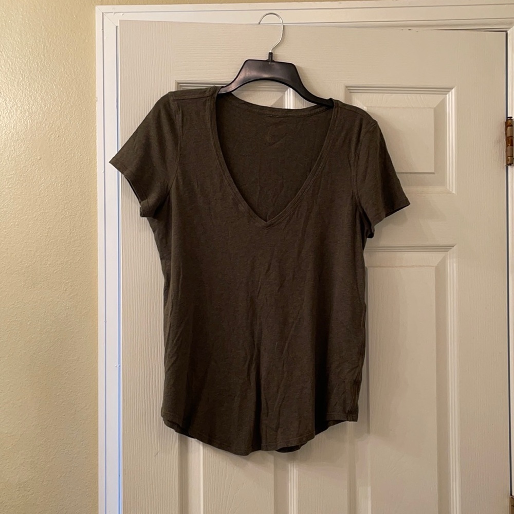 lululemon Dark Olive V Neck t-shirt